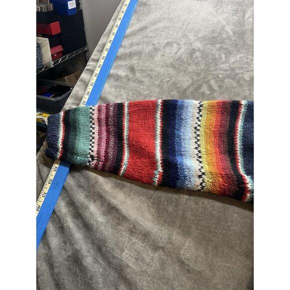 Melbourne Country Brand Women's Wool Indian Print Colorful Cardigan Sweater Sz M - Picture 5 of 7